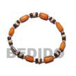 Philippines Seed Bracelets Shell Fashion Seed Bracelets Jewelry Buri Seed Bracelet In Orange Color Natural Shell Component BURIBR1