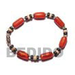 Philippines Seed Bracelets Shell Fashion Seed Bracelets Jewelry Buri Seed Bracelet In Red Color Natural Shell Component BURIBR2