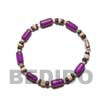 Philippines Seed Bracelets Shell Fashion Seed Bracelets Jewelry Buri Seed Bracelet In Violet Color Natural Shell Component BURIBR4