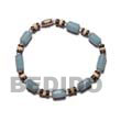 Light Blue Buri Seeds Seed Bracelets