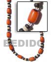 Orange Buri Seed Necklaces Seeds Beads Necklace