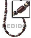 Dark Brown Buri Seed Seeds Beads Necklace