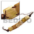 Philippines Shell Bracelets Shell Fashion Shell Bracelets Jewelry Sq. Cut MOP Weaved W/ Wax Cord-ext. Chain/wood Beads Natural Shell Component SFAS495BR