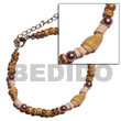 Philippines Shell Bracelets Shell Fashion Shell Bracelets Jewelry Pink Luhuanus/yellow Nassa W/ Beads Natural Shell Component SFAS5076BR