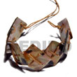 Philippines Shell Bracelets Shell Fashion Jewelry 7 Pcs. 20mmx20mm Brownlip Tiger Diamond in SFAS5219BR