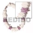 White Rose W/ Dyed Shell Bracelets