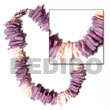 White Rose Dyed Lilac Shell Bracelets