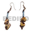 Philippines Shell Earrings Shell Fashion Shell Earrings Jewelry Dangling Everlasting Luhuanus W/ 2-3mm Coco Pokalet. Beads Natural Shell Component SFAS1013ER