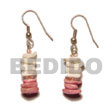 Philippines Shell Earrings Shell Fashion Shell Earrings Jewelry Dangling White Rose/old Rose Natural Shell Component SFAS286ER
