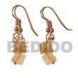 Dangling Golden Hammershell Butterfly Shell Earrings