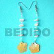 Floating 15mm MOP Scallop Shell Earrings