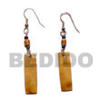 Philippines Shell Earrings Shell Fashion Shell Earrings Jewelry Dangling Brown Lip Tiger W/ Sig-ed And Beads Accent Natural Shell Component SFAS5007ER