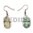 Philippines Shell Earrings Shell Fashion Shell Earrings Jewelry Dangling Oval Green Shell Natural Shell Component SFAS5009ER