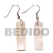 Dangling 30x10mm Hammershelll Bar Shell Earrings