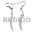 Philippines Shell Earrings Shell Fashion Shell Earrings Jewelry Dangling 10x40mm Troca Leaf And Beads Earrings Natural Shell Component SFAS5019ER