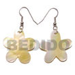 Dangling 30mm MOP Flower Earrings