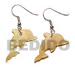 Dangling 30x17mm MOP Dolphin Shell Earrings