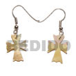 Philippines Shell Earrings Shell Fashion Shell Earrings Jewelry Dangling 19x14mm MOP Cross Earrings Natural Shell Component SFAS5023ER