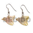 Dangling MOP 24x17mm Bird Shell Earrings