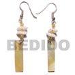 Dangling 35mmx7mm MOP Bar Shell Earrings