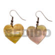 Philippines Shell Earrings Shell Fashion Shell Earrings Jewelry Dangling Heart MOP 25mmx25mm Natural Shell Component SFAS5051ER