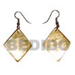 Philippines Shell Earrings Shell Fashion Shell Earrings Jewelry Dangling MOP Diamond 30mmx35mm Natural Shell Component SFAS5053ER