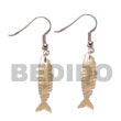 35mm Fishbone Hammershell Shell Earrings