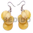 Dangling 3Pcs. Round 15mm Orange Hammershell