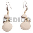 Philippines Shell Earrings Shell Fashion Shell Earrings Jewelry Dangling White Piktin W/ Moonshell Natural Shell Component SFAS762ER