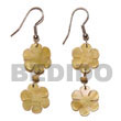 Philippines Shell Earrings Shell Fashion Shell Earrings Jewelry Dangling 2 15mm MOP Flowers Natural Shell Component SFAS864ER