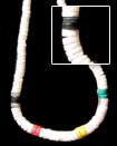 Philippines Shell Necklace Shell Fashion Shell Necklace Jewelry Graduted White Shell In Rasta Combination Necklace - Size 18 Inches Natural Shell Component SFAS152NK