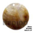 Philippines Shell Pendant Shell Fashion Shell Pendant Jewelry 40mm Round Gold Lip Natural Shell Component SFAS5039P