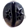 Oval Blacklip W/ Groove Shell Pendant