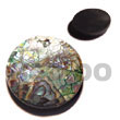 Philippines Shell Pendant Shell Fashion Shell Pendant Jewelry Round Paua Shell W/ Resin Backing 40mm Pendants Natural Shell Component SFAS5092P