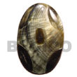 Blacklip Oval W/ Skin Shell Pendant