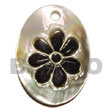 Philippines Shell Pendant Shell Fashion Shell Pendant Jewelry Black Lip Dog Tag W/ Flower Skin Embossed Pendants Natural Shell Component SFAS5132P