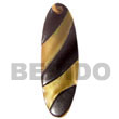 Thin Elongated Oval Zebra Shell Pendant