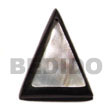 Philippines Shell Pendant Shell Fashion Shell Pendant Jewelry Hammershell Triangle W/ Thick Black Resin Frame And Backing Pendants Natural Shell Component SFAS5141P