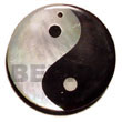 Yin Yang Black Tab Shell Pendant