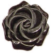 Rose Carving Black Pin Shell Pendant