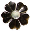 Blacklip 5 Hearts Petal Shell Pendant