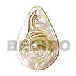 Philippines Shell Pendant Shell Fashion Shell Pendant Jewelry MOP Teardrop W/ Carving 40mm Pendants Natural Shell Component SFAS5167P