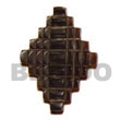 Black Tab Checkered Cross Shell Pendant