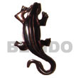 Black Tab Lizard Carving Shell Pendant