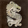 Dragon Carving MOP 45mm Shell Pendant