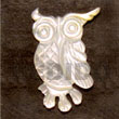 Owl MOP Carving 40mm Shell Pendant