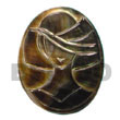Oval Black Lip Tiger Shell Pendant