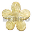 40mm Yellow Flower Hammershell Shell Pendant