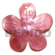 40mm Pink Flower Hammershell Shell Pendant