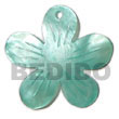 40mm Aqua Blue Flower Shell Pendant